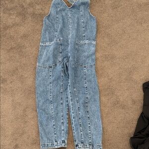 Denim Sleeveless Jumpsuit by we the free XS
